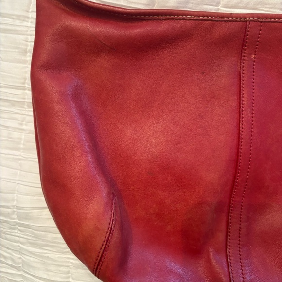 Vintage Coach Deep Red Leather Ergo Hobo Bag - Picture 7 of 9